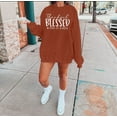thumbnail image 6 of MOUSYA Thankful Blessed and Kind Of a Mess Sweatshirt Women Thanksgiving Pullover Blessed Sweatshirt Oversized Tops, 6 of 8