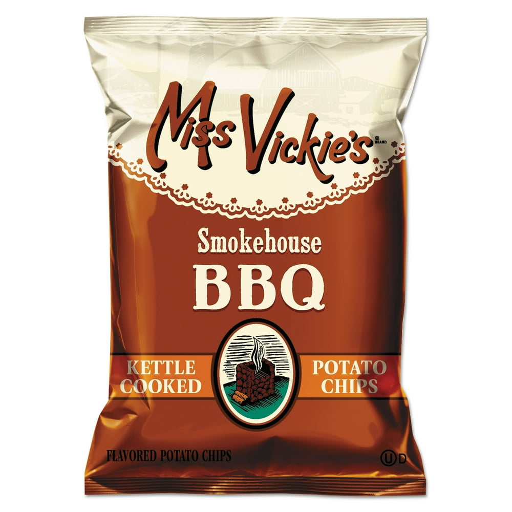 Miss Vickie's Kettle Cooked Smokehouse BBQ Potato Chips, 1.375 oz Bag