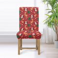 thumbnail image 4 of Xoenoiee Christmas Penguin Tree Cookies Snowflake Print Dining Chair Slipcover Parsons Chair Furniture Protector Christmas Decor for Dining Room, Restaurant, Kitchen, Party, 1 Pack, 4 of 7