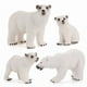 thumbnail image 1 of Juego de figuras Polar Bear Family, 4 piezas, PVC, realista, animal ártico, 1 of 1