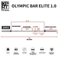 thumbnail image 2 of XPRT Fitness 20 KG Chrome Barbell 86 In. Bar -2 In. Olympic Plates 28 mm, 1000 lb. Capacity, 2 of 8