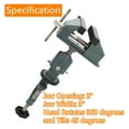 thumbnail image 3 of Table Vise 3", Swivel Vise 360° Rotating, Universal Bench Vise for Drilling, Woodworking, Jewelry, Metalworking - Heavy Duty Aluminum Alloy Vise, 3 of 5