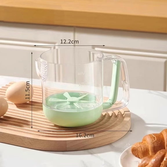 Salad Dressing Shaker Bottle Manual Stiring Cup For Kitchen Egg Beater Liquid Mixing Cup Vinaigrette Dressing Bottle