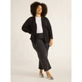 thumbnail image 3 of Scoop Women's and Women’s Plus Ultimate ScubaKnit Relaxed Blazer with Scrunch Sleeves, Sizes XS-4X, 3 of 5