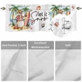 thumbnail image 3 of Kitchen Valances for Window, Abstract Snowman on Beach Light Filtering Rod Pocket Valance Curtain, Ocean Starfish Shell Short Curtains Window Topper for Bedroom Bathroom Living Room 54x18in, 3 of 9