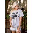 thumbnail image 4 of Worlds Okayest Aunt Niece Nephew Cute Women's Plus Size Graphic Tee Brisco Brands 5X, 4 of 5