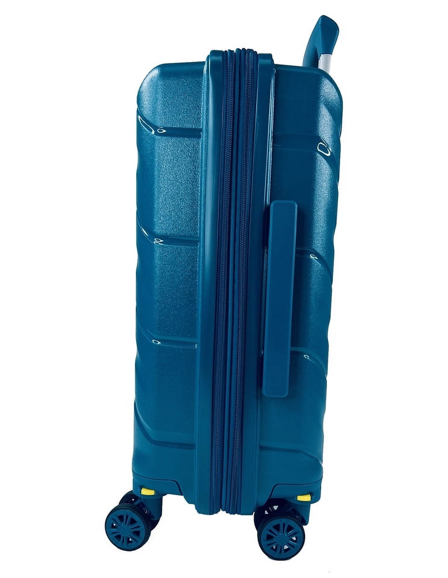 K-Cliffs Carry-On Suitcase Expandable Spinner 20" Lightweight Hand Carry Hardside Travel Luggage with 360° Dual Wheels Blue