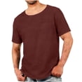 thumbnail image 3 of RongHuan Big and Tall T-Shirt Mens Crewneck Short Sleeve Tees with Pocket Athletic Workout Running Solid Color Basic Tops, 3 of 8
