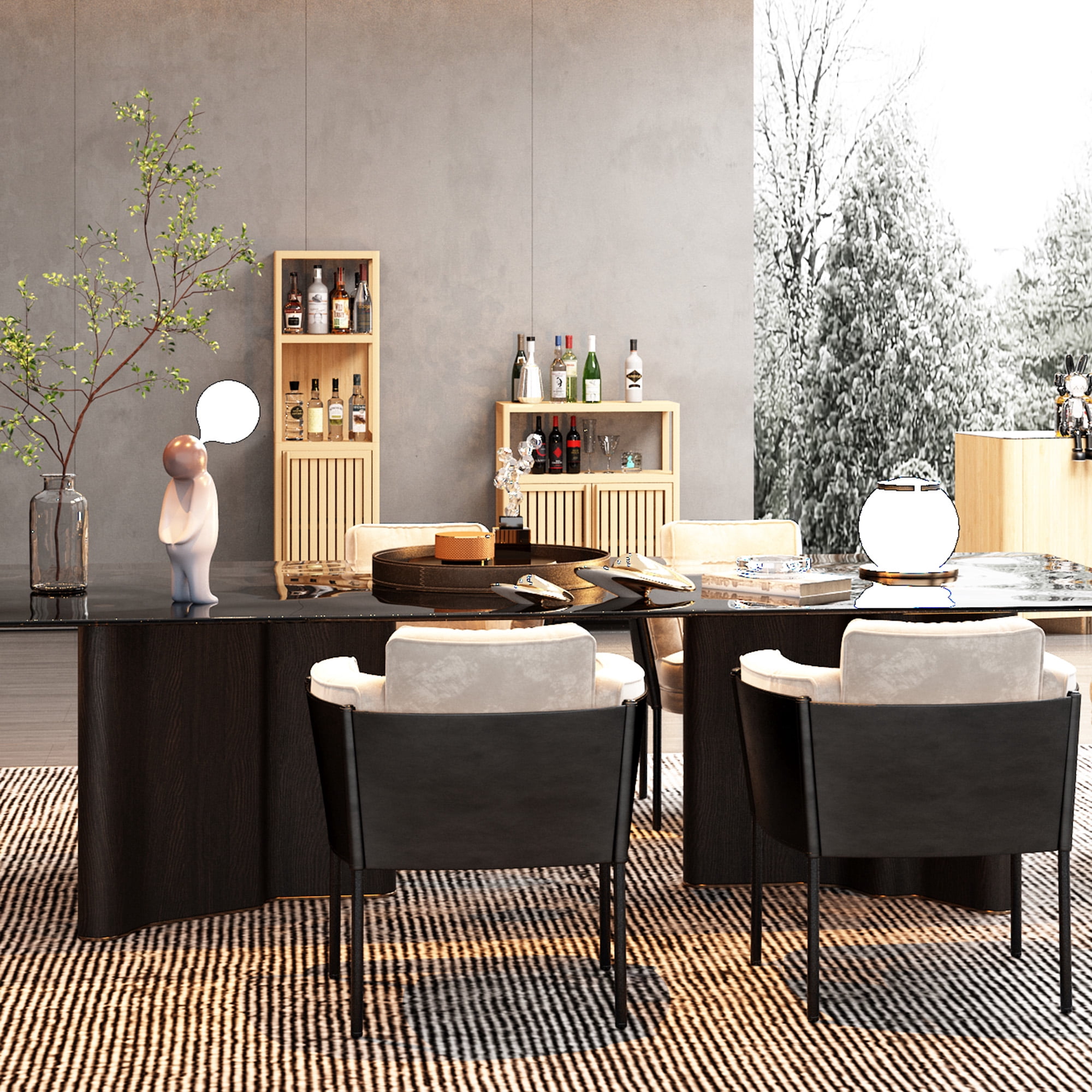 Large capacity multifunctional bamboo storage cabinet furniture for bathroom and living room