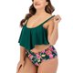 thumbnail image 4 of Traje de baño grande para mujer con sujetador sin soporte de acero Bikini Estampado multicolor Cómodo volante Cintura alta Traje de baño Traje de baño dividido OAVQHLG3B Store  lin121212, 4 of 4