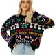 thumbnail image 1 of Gibobby Sudadera con estampado para mujer Suéter de punto suelto para mujer Otoño/Invierno Árbol de Navidad Suéter de cuello Rojoondo Pequeño muñeco de nieve Lentejuelas bordadas Suéter (Azul, L), 1 of 5