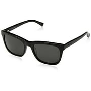 Cole Haan Mens Ch6009 Plastic Square Sunglasses, Black, 55 mm