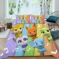 thumbnail image 2 of Fiesta de Palabras Conjunto de sábanas temático, trío de piezas, cómodo y amigable con la piel, diseño único, regalo de decoración para el hogar para familiares, amigos y fans,140cm *210cm, 2 of 6