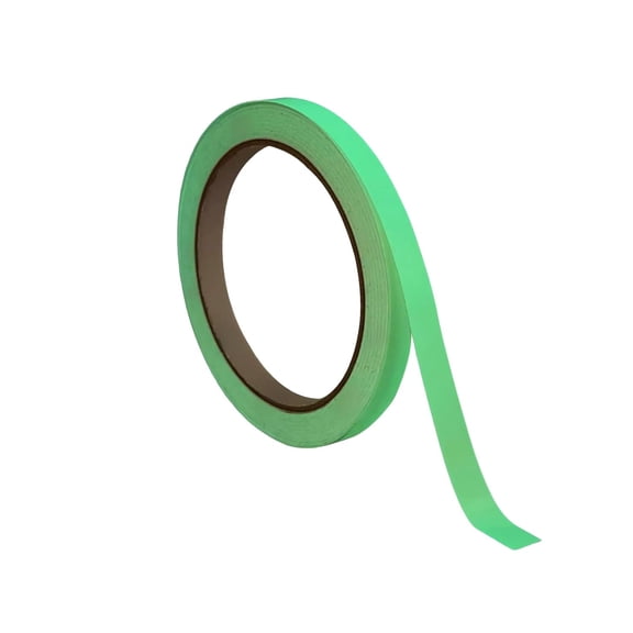 Glow-in-the-Dark Adhesive Tape, 10m x 1cm, Luminous Green, Removable