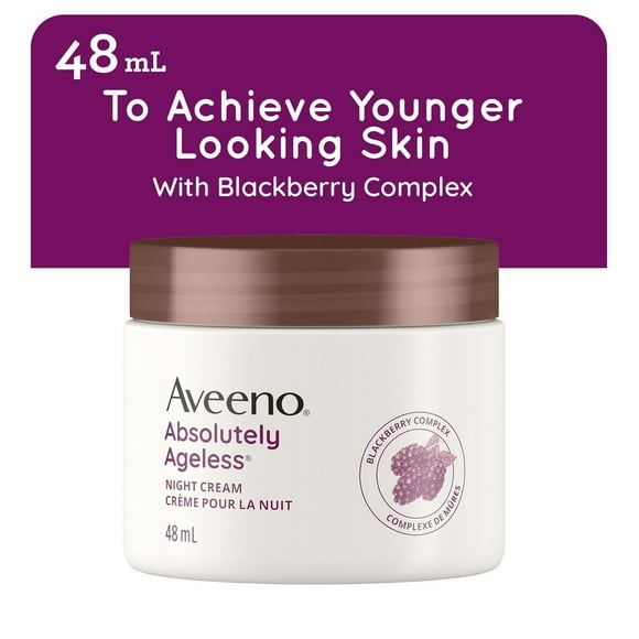Aveeno Absolutely Ageless Night Cream/Aveeno Absolutely Ageless Restorative Night Cream, Anti Aging Moisturizer, Vitamins, Blackberry Complex