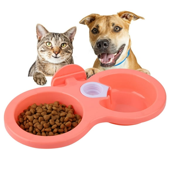 Cuenco de Agua para Jaula de Perro, Alimentador de Agua para Comida Colgante, Cuenco de Agua para Jaula de Perro, Cuenco de Comida para Conejos, Cuenco Doble para Perros, Gatos, Gatos,