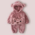 thumbnail image 3 of Jamsmile Toddler Boys Outfits Sets Winter Fuzzy Cozy Bear Long Sleeve With Pockets Lined Loungewear Two Piece Homewear, 3 of 3