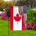 thumbnail image 3 of Flag Waving American Flag Canadian Canada U.S.A Friendship Patriotic Proud Garden Flag, Double-Sided Decorative Outdoor Flag, Patriotic Polyester Yard Flag 12 x 18 in, 3 of 5