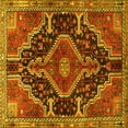 thumbnail image 1 of Ahgly Company Machine Washable Indoor Square Persian Yellow Traditional Area Rugs, 6' Square, 1 of 4