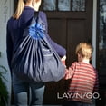 thumbnail image 3 of Lay-n-Go LARGE (60") Blue Drawstring Toy Play Mat, Portable Toy Storage Bag, Gift Idea Kids Boys Girls, Back to School, 3 of 4