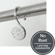 Better Homes & Gardens Rustproof Aluminum Decorative Faux Marble Ball Shower Curtain Hooks (12 Count)