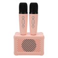 thumbnail image 2 of Wireless Karaoke Speakers Bluetooth5.0 Speaker with 2 Wireless Microphones Portable Karaoke Machine for Family Party Pink, 2 of 5