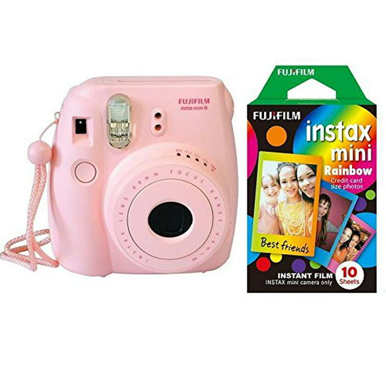 Fujifilm Instax Mini 8 Instant Film Camera (Pink) + FREE RAINBOW