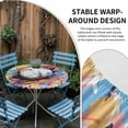 thumbnail image 2 of Baseball Sports Round Tablecloth for 45-54 Inch Tables, Fitted Table Cover with Elastic Edge, Minimalist Geometric Smear Art Waterproof Outdoor Table Cloth Protector for Patio Garden Dinner Picnic, 2 of 9