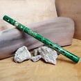 thumbnail image 2 of Handmade Wooden Bamboo Handpainted Colored Native Tribal Nature Pattern Flute Woodwind Musical Instrument Recorder (Green), 2 of 3