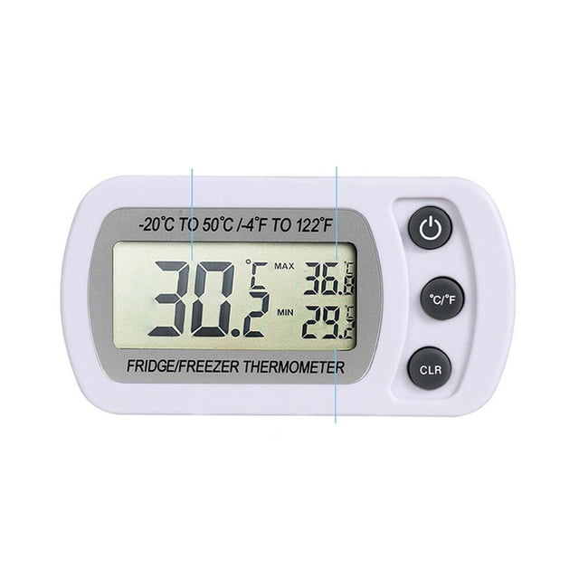 OULII Fridge Freezer Thermometer White 1Set for Max Min Memory and Home Users Temperature Monitoring