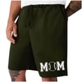 thumbnail image 1 of Puntoco Pantalones Cortos De Corte Clásico Para Hombre，Mom Hombres Con Cordones Elásticos Casual Bolsillo Deportes Fitness Pantalones Cortos Para El Hogar Pantalones Tres Cuartos Verde Militar Xl, 1 of 5