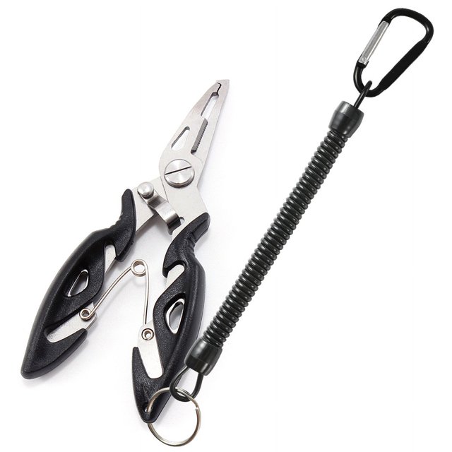 ALASICKA 1PCS Multifunction Fishing Tools Accessories for Winter Tackle Pliers Vise Knitting Flies Scissors Braid Set Fish Tongs N01