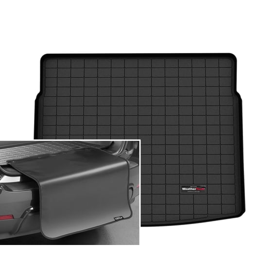WeatherTech Cargo Trunk Liner with Bumper Protector compatible with 2021-2026 Ford Bronco Sport - Behind 2nd Row w/ Bumper Protector, Black