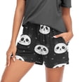 thumbnail image 6 of Women's Short Sleep Pants Sleep Shorts for Women Women's Pajama Bottoms Women's Athletic Shorts Suitable for Home Use Relaxation M Cartoon Black Panda Face, 6 of 8