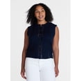 thumbnail image 2 of Time and Tru Women's Lace Inset Sleeveless Cotton Top, Sizes XS-XXXL, 2 of 6