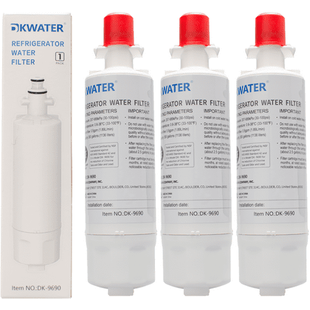 

DKWATER Compatible with Kenmore Water Filter 9690 Refrigerator Water Filters 46-9690 469690 ADQ36006102 ADQ36006101 LT700P RFC 1200A RWF1052 RWF1200A LFX28968ST 3-Pack