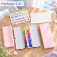 24 Colors Artist Grade Watercolor Paint Set with Removable Pans and ...