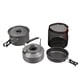 thumbnail image 1 of Juego de utensilios de cocina para exteriores, vajilla para acampar, vajilla de viaje, cubiertos con olla 8Pcs_Negro, 1 of 9