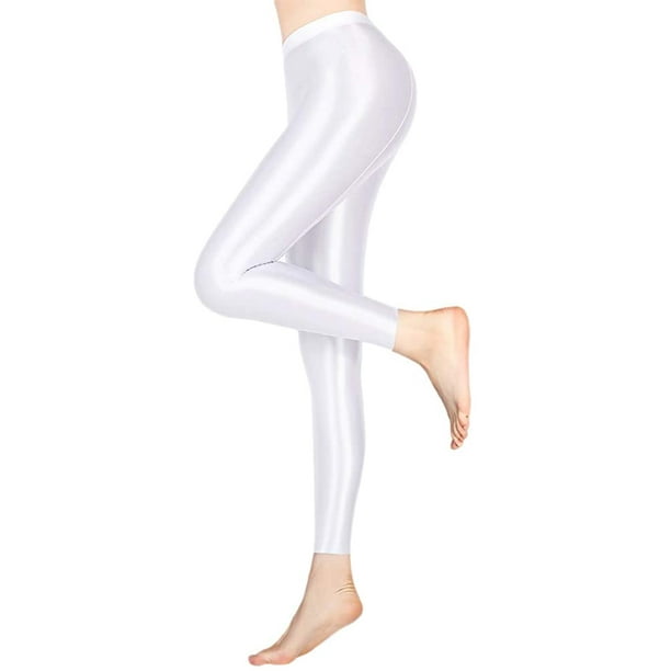veeki Satin Glossy Opaque Pantyhose Sexy Stockings Shiny Yoga