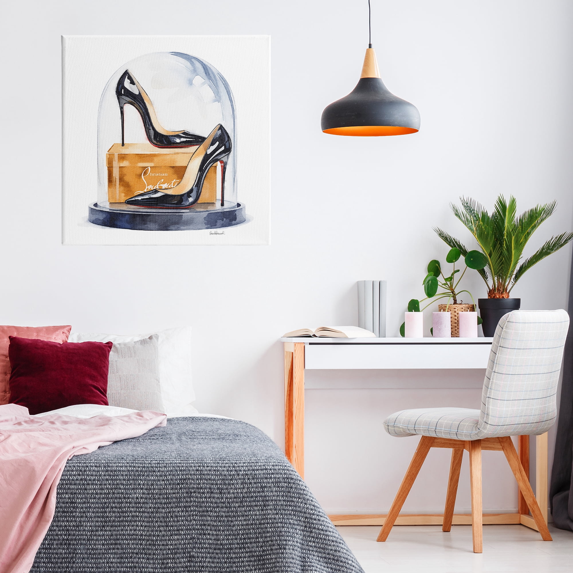 Stupell Industries Black High Heels Dome Canvas Wall Art, design by Amanda Greenwood