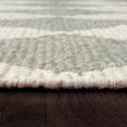 thumbnail image 3 of Ava Handmade Modern Area Rug - Ivory Grey - 5' x 8', 3 of 4