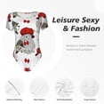 thumbnail image 4 of Pofeuu Rabbit And Hedgehog Print Short Sleeve Body Suits Women Round Neck Bodysuits for Women Onesie Adult Set Body Suit-Large, 4 of 7