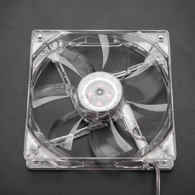 Ventilador de Enfriamiento de CPU LED Transparente, Puerto USB de 12 cm USB de Lámpara de Luz de Luz de Color de Luz para la CompuTADORA PC Computadora Ventilador de Enfriamiento de