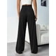 thumbnail image 4 of Pantalones Deportivos Holgados de Cintura Alta con Cordón Ajustable para Mujer, Pantalones Deportivos de Pierna y Bolsillos Negro M, 4 of 7
