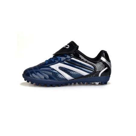 

Ritualay Mens Womens Soccer Cleats Comfort Football Shoes Lace Up Sneakers Non Slip Lightweight Athletic Shoe Sports Outdoor Training Dark Blue Short Cleats Style A 3Y