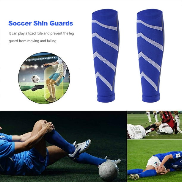 Mymisisa Leg Calf Shin Splints Support Running Athletics Compression  Sleeves (Blue) 