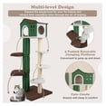 thumbnail image 5 of 60 Inch Cat Tree Modern Tower, Multi-Level Condo with Sisal Scratching Posts & Perches, Indoor Cats Activity Center, 5 of 9