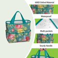 thumbnail image 4 of Garden Tool Bag,Pioneer Flower Floral Print Pattern Garden Tool Organizer,Garden Gifts,Waterproof Multi-Pocket Garden Tool Storage 11.8x5.5x11.4 Inch(Tools NOT Included), 4 of 6