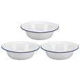 thumbnail image 2 of Miangastore 3 Pcs Bol Vintage Émaillé Grande Capacité Bol à Soupe Bol à Salade Bassin Alimentaire Multifonction, 2 of 9