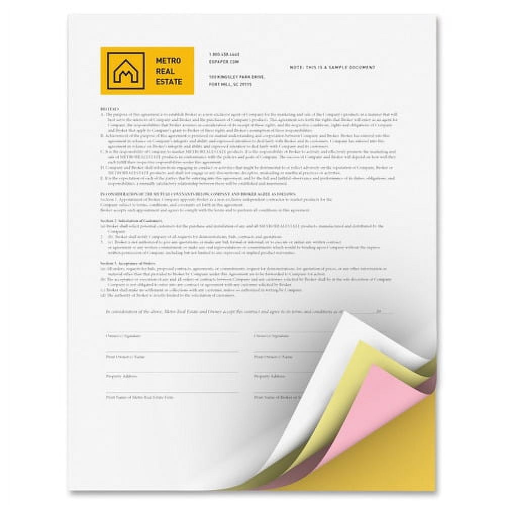 Bold Digital Carbonless Paper Letter - 8 1/2" x 11" - 1250 / Carton - White